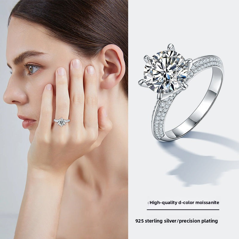 Oversized Pigeon Egg Moissanite Ring for Women, S925 Sterling Silver, Luxury Statement Design, Perfect for Wedding, Engagement & Proposal, High-End Sparkling Fine Jewelry