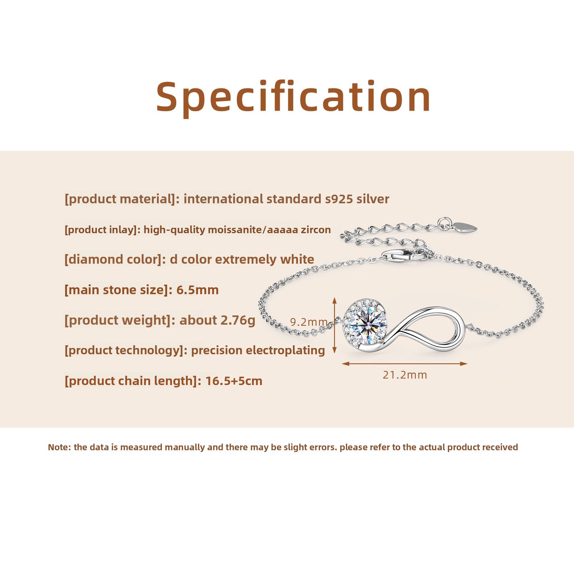 S925 Sterling Silver Moissanite Versatile Bracelet for Women, Fashion Simple Elegant Commute Fine Jewelry
