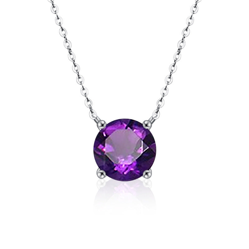 S925 Sterling Silver Moissanite Necklace for Women, Simple Light Luxury Classic Four-Claw Pendant, Elegant Clavicle Chain Fine Jewelry