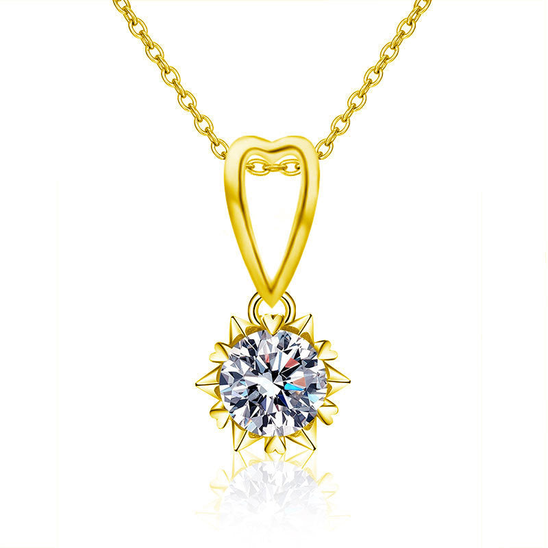 S925 Sterling Silver Moissanite Snowflake Necklace for Women, Light Luxury Niche High-End Clavicle Chain, Elegant Sparkling Fine Jewelry for Daily Wear & Gifting