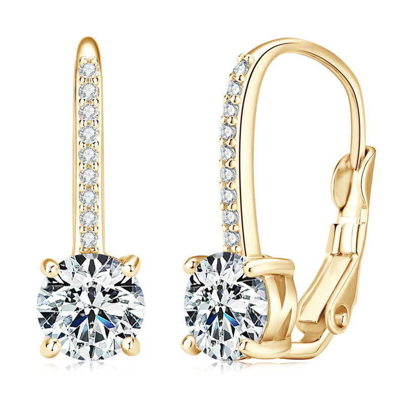 Sparkling Moissanite Stud Earrings for Women, S925 Sterling Silver, Luxury High-End Versatile Design, Long-Lasting Shine & Tarnish-Resistant, Perfect for Daily Wear & Gifting