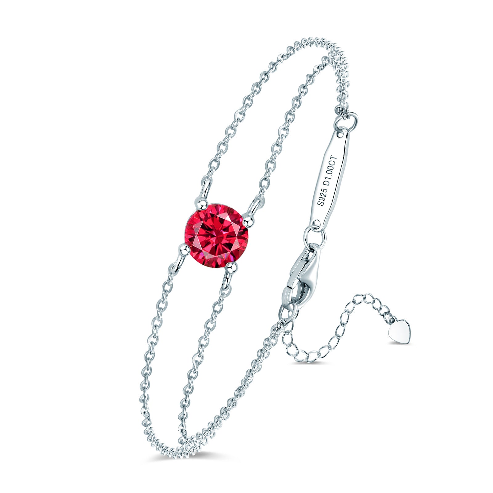 new four-claw moissanite bracelet is crafted from S925 sterling silver. Light luxury, versatile and stylish, it adds an elegant glow to any daily outfit.