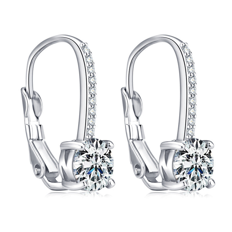 Sparkling Moissanite Stud Earrings for Women, S925 Sterling Silver, Luxury High-End Versatile Design, Long-Lasting Shine & Tarnish-Resistant, Perfect for Daily Wear & Gifting