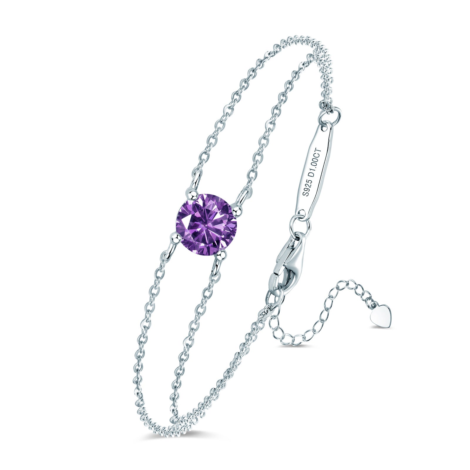 new four-claw moissanite bracelet is crafted from S925 sterling silver. Light luxury, versatile and stylish, it adds an elegant glow to any daily outfit.