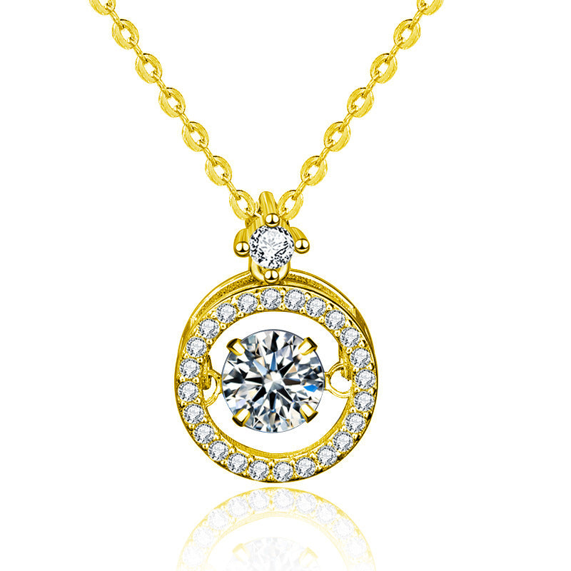 S925 Sterling Silver Moissanite Necklace for Women, Niche Versatile Beating Heart Pendant, Elegant Fine Jewelry for Daily Wear