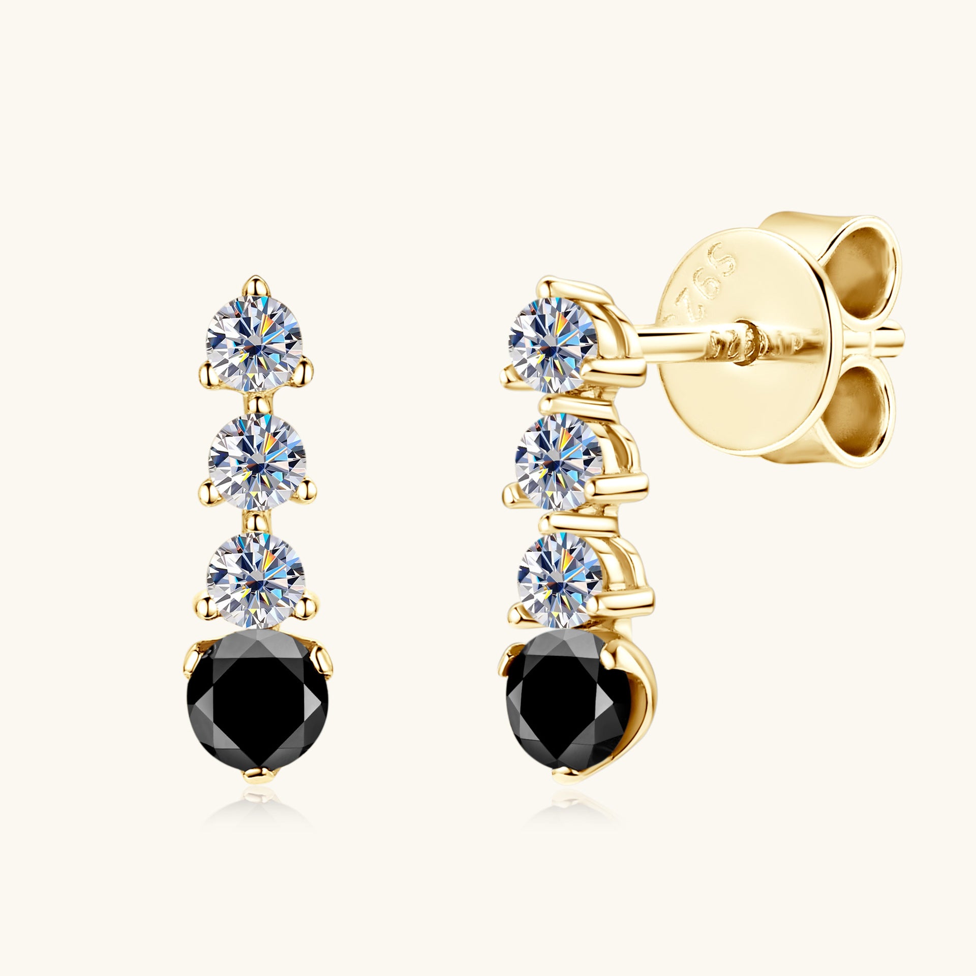 S925 Sterling Silver Vintage French Moissanite Drop Earrings for Women, Niche High-End Light Luxury Elegant Fine Jewelry