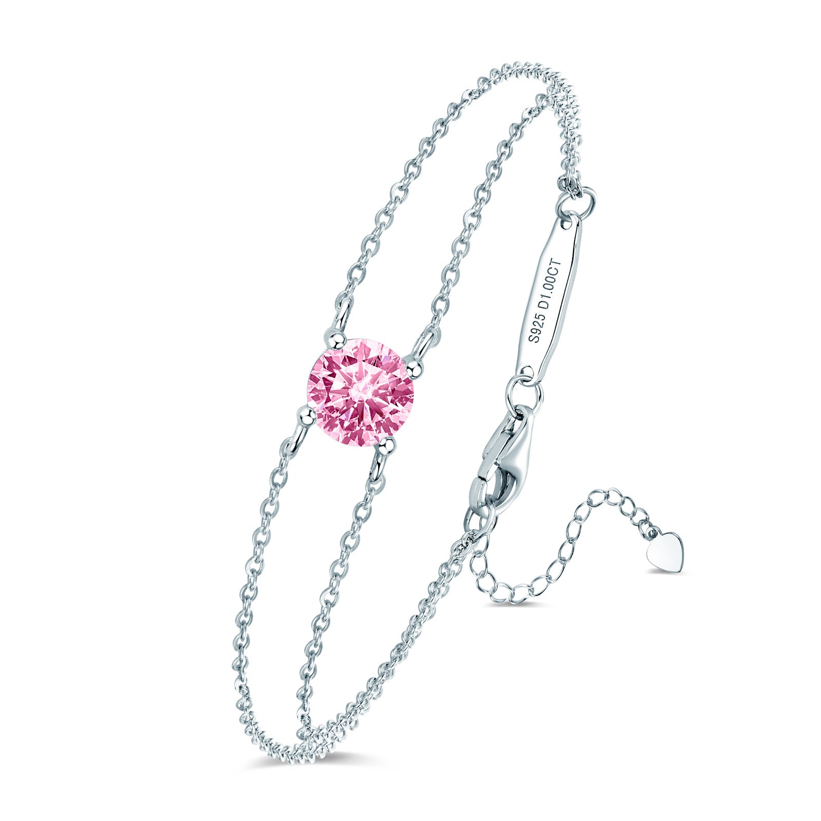 new four-claw moissanite bracelet is crafted from S925 sterling silver. Light luxury, versatile and stylish, it adds an elegant glow to any daily outfit.