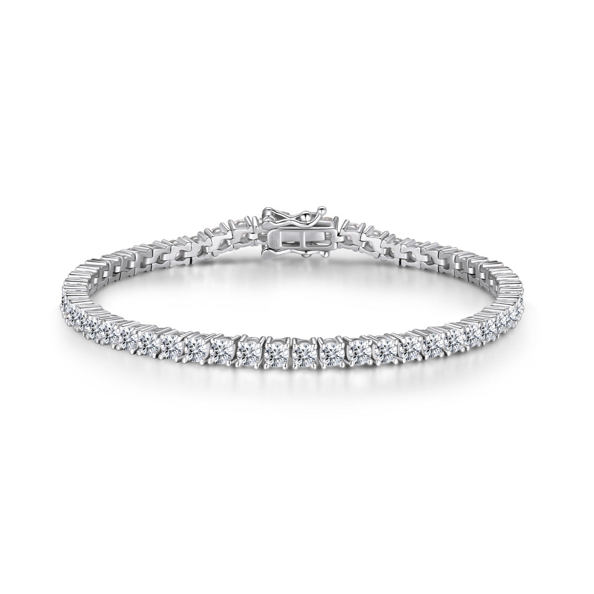 New Light Luxury Niche Exquisite Ins Style Bracelet for Women, Full Diamond S925 Sterling Silver High-End Tennis Chain, Elegant Versatile Luxury Jewelry for Daily Wear