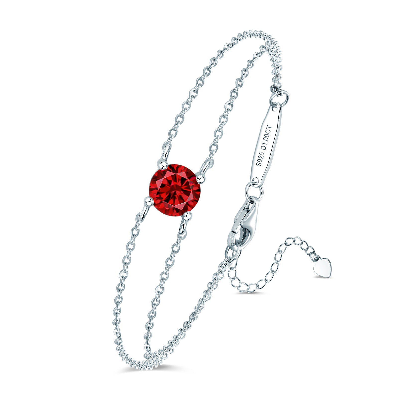 new four-claw moissanite bracelet is crafted from S925 sterling silver. Light luxury, versatile and stylish, it adds an elegant glow to any daily outfit.