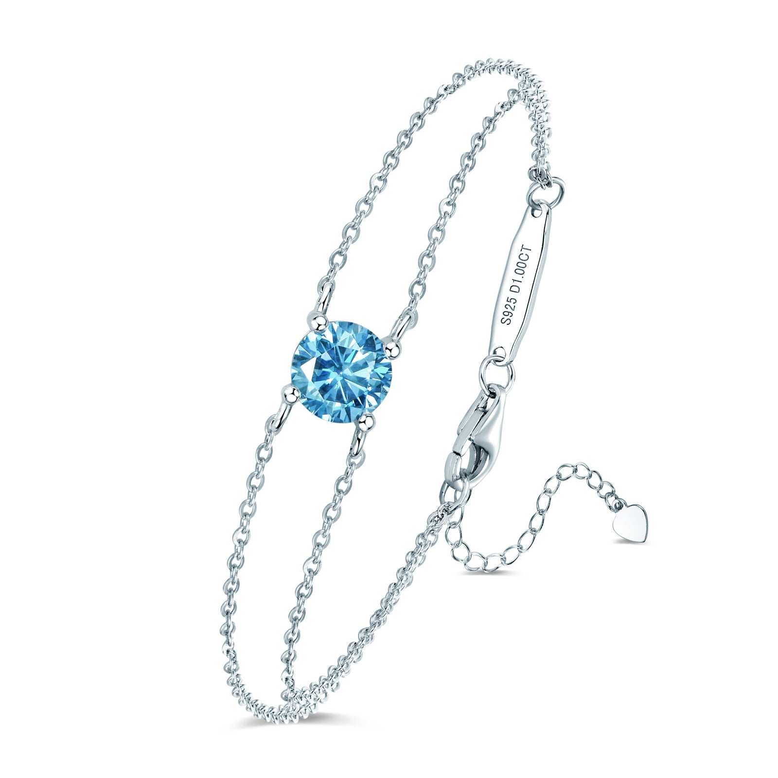 new four-claw moissanite bracelet is crafted from S925 sterling silver. Light luxury, versatile and stylish, it adds an elegant glow to any daily outfit.