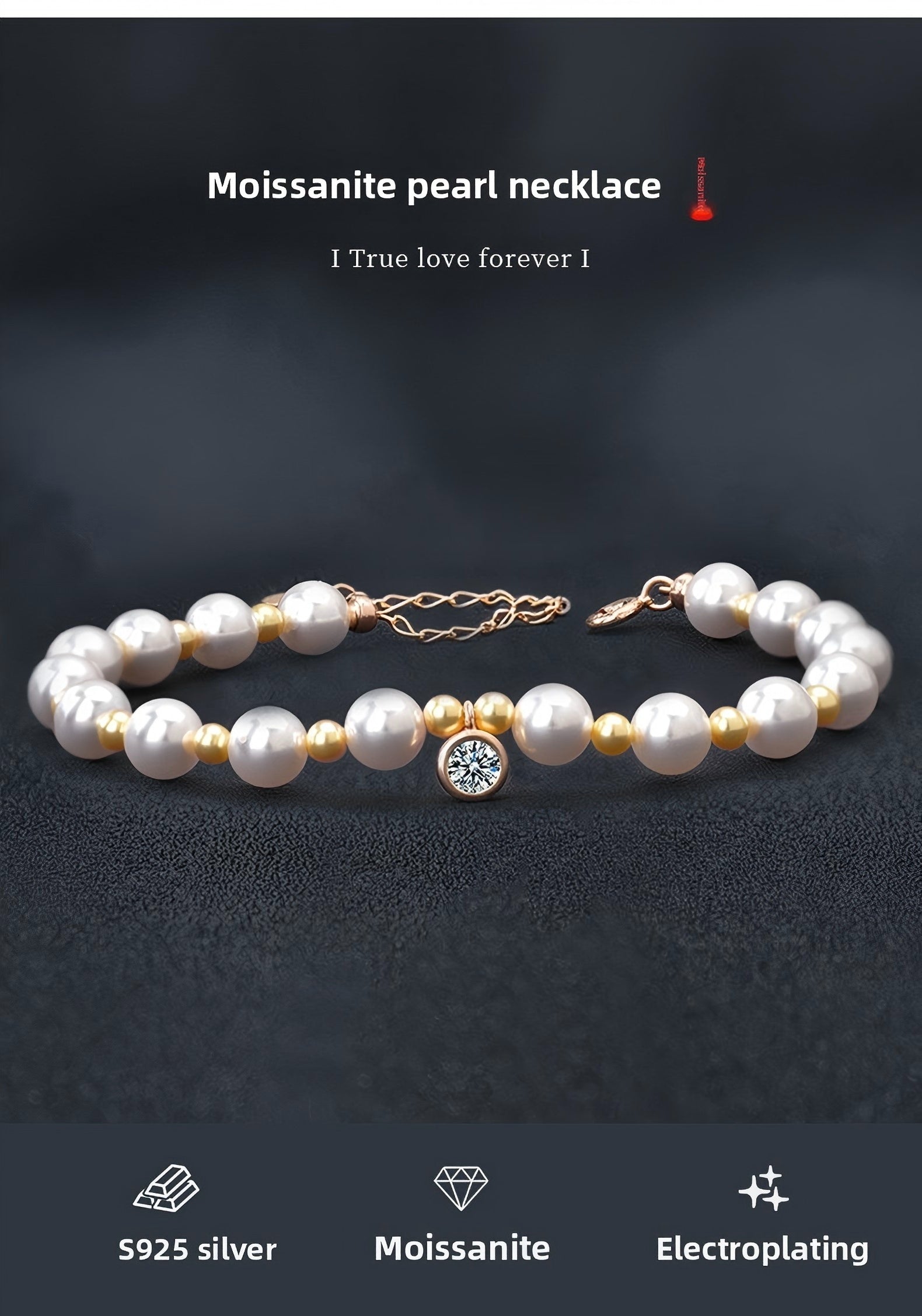 Sparkling S925 Sterling Silver Moissanite & Pearl Bracelet for Women, Classic Elegant Fashion Temperament Jewelry, Timeless Versatile Design for Daily Wear & Gifting