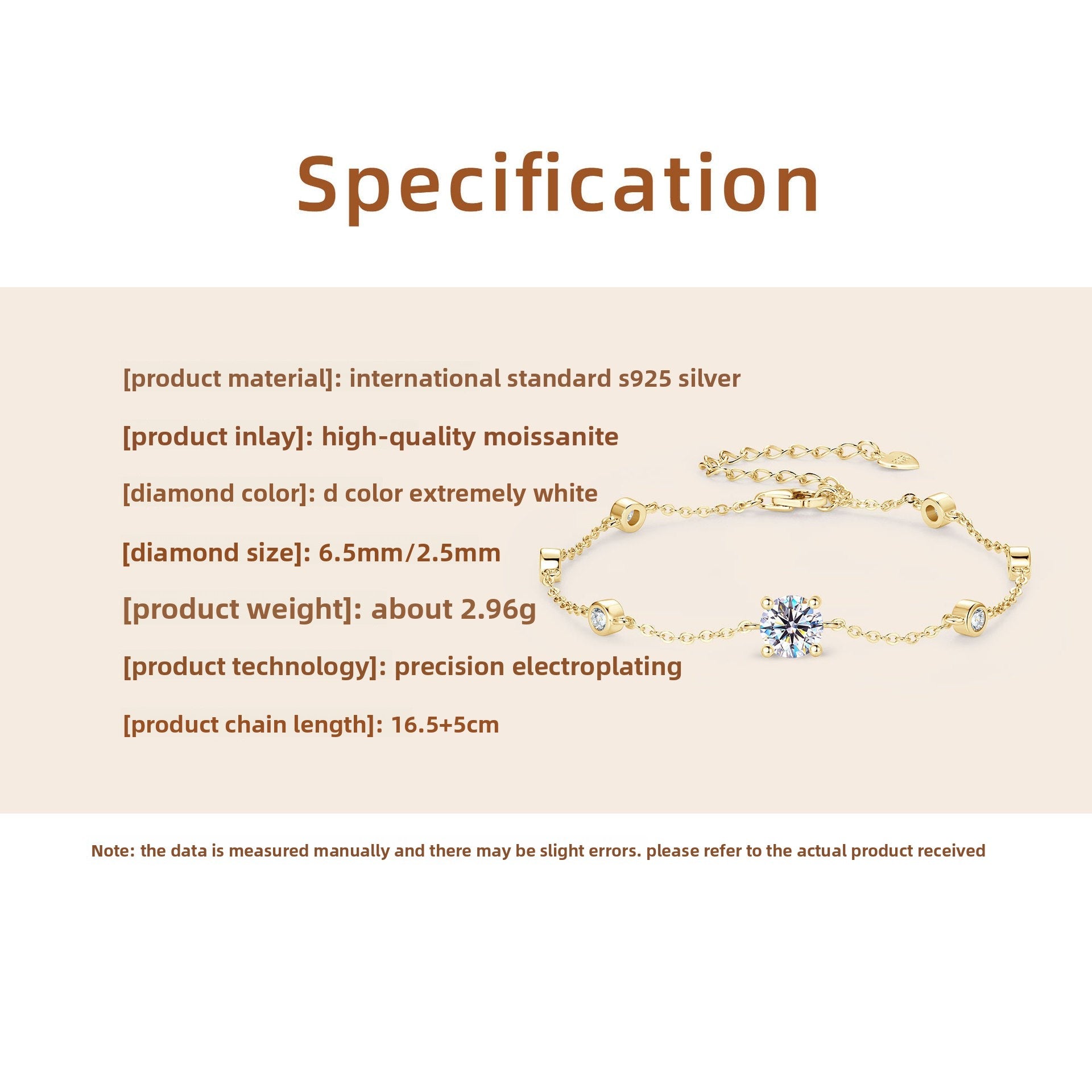 S925 Sterling Silver Moissanite Versatile Bracelet for Women, Fashion Simple Elegant Commute Fine Jewelry