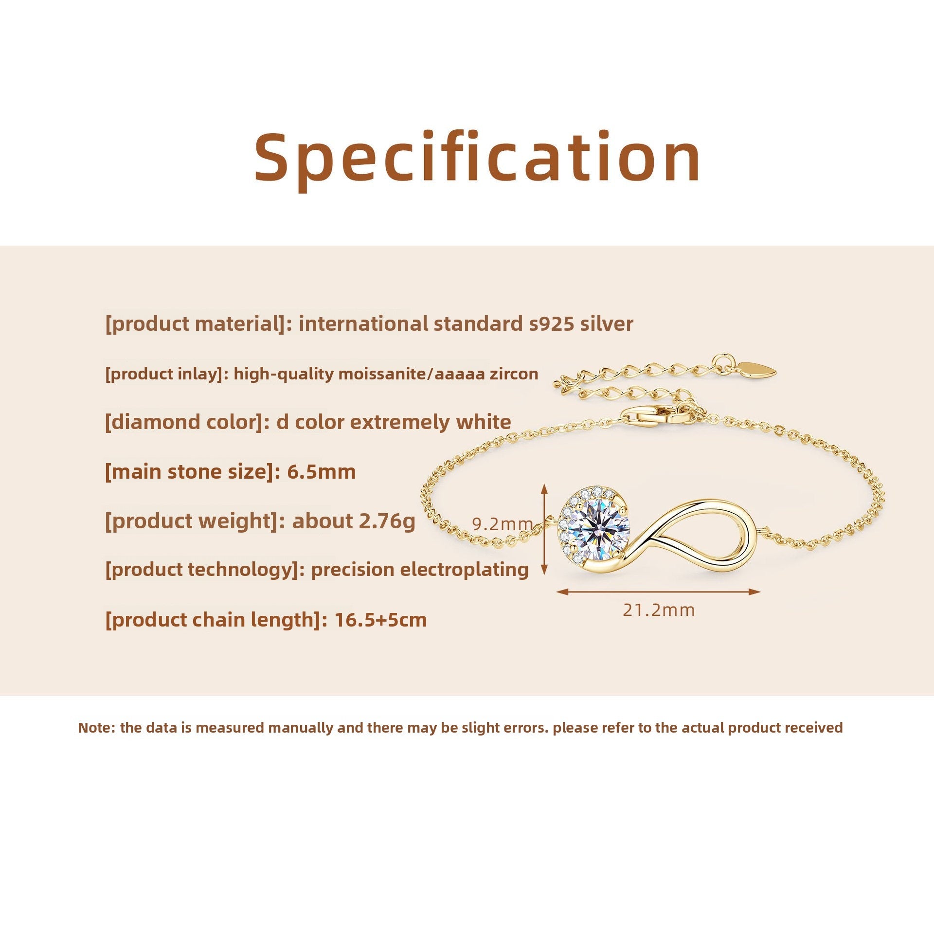 S925 Sterling Silver Moissanite Versatile Bracelet for Women, Fashion Simple Elegant Commute Fine Jewelry